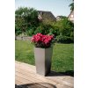 12885 13 kvetinac classic vyska 70 cm brouseny nerez stribrny