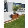 Truhlík MAXI, corten, šířka 80 cm, hnědý