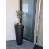 12984 8 kvetinac rondo classico sklolaminat vyska 80 cm antracit