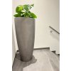 Květináč CITY, sklolaminát, výška 100 cm, beton design, šedý