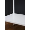 13236 6 moderni kvetinac box na nozkach style s odkladaci polici ocel sirka 60 cm bily mat