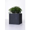 13284 6 kvetinac block sklolaminat vzhled kamene 50 x 50 x 50 cm antracit