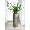 13296 6 luxusni kvetinac royal sklolaminat vyska 73 cm stribrno cerny