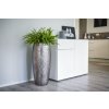 13299 15 luxusni kvetinac royal sklolaminat vyska 107 cm stribrno cerny