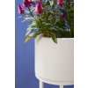 13401 8 kvetinac na vysokych nohach elevate round ocel vyska 79 cm bily mat