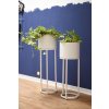 13404 16 kvetinac na vysokych nohach elevate round ocel vyska 69 cm bily mat