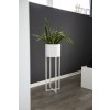 13422 17 kvetinac na vysokych nohach elevate cross ocel vyska 79 cm bily mat