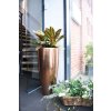 Exkluzivní květináč CITY, sklolaminát, výška 80 cm, růžovo-zlatá metalíza