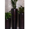 13533 10 luxusni kvetinac cavita sklolaminat vyska 97 cm cerno hnedy hedvabny mat