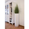 13587 5 kvetinac solerio sklolaminat vyska 100 cm bily mat
