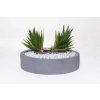 13869 12 miska na dekorace circulo sklolaminat 40 cm seda