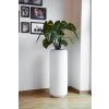 14001 14 kulaty kvetinac mera sklolaminat vyska 95 cm bily mat