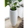 14004 16 kvetinac magnum sklolaminat vyska 80 cm bily mat