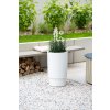 Květináč ESCADA, sklolaminát, výška 60 cm, bílý