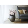14742 6 stribrny kvetinac cairo sklolaminat vyska 40 cm stribrny