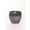 14745 8 kvetinac cairo sklolaminat prumer 28 cm x vyska 29 cm stribrny