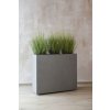 Květináč ELEMENTO na kolečkách, sklolaminát, šířka 88 cm, beton design šedá