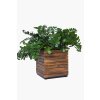 14868 10 kvetinac block drevo akacie vyska 46 cm hneda