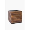 14868 12 kvetinac block drevo akacie vyska 46 cm hneda