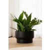 Designový květináč LIVELLI, sklolaminát, výška 33 cm, černý