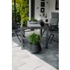15153 5 kulaty kvetinac berbelit sklolaminat vyska 30 cm cerny