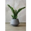 15156 13 kulaty kvetinac berbelit sklolaminat vyska 30 cm sedy