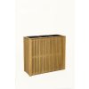15171 9 dreveny kvetinac elemento drevo vyska 75 cm s kolecky hnedy