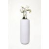 15183 10 kulaty kvetinac mera sklolaminat vyska 95 cm bily mat outlet