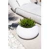 15186 20 kulaty kvetinac viglia sklolaminat vyska 27 cm bila outlet
