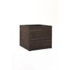 15228 7 dreveny kvetinac block drevo vyska 41 cm tmave hnedy