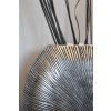 15369 12 dekorativni podlahova vaza atena sklolaminat vyska 50 cm stribrno cerna