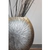 15369 19 dekorativni podlahova vaza atena sklolaminat vyska 50 cm stribrno cerna