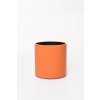 15387 6 okrasny kvetinac new rondo hlinik 25x25 cm oranzovy