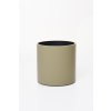 15393 6 designovy kvetinac new rondo hlinik 25x25 cm olivove zelena