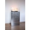 2188 12 dekoracni svicen sloup candela xl hlinikovy kompozit vyska 100 cm stribrna metaliza candela xl