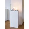 Dekorační svícen/sloup CANDELA, hliníkový kompozit, výška 80 cm, bílá