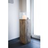 2209 18 dekoracni svicen sloup candela recyklovane drevo vyska 100 cm hnedy candela
