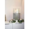 2233 17 dekoracni svicen candelita sklolaminat vyska 45 cm stribrna metaliza candelita