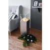 2251 25 dekorativni svicen sloup candela hlinikovy kompozit vyska 80 cm stribrna metaliza candela