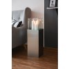 Dekorativní svícen/sloup CANDELA, hliníkový kompozit, výška 80 cm, stříbrná metalíza