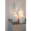 2254 15 dekorativni svicen sloup candela hlinikovy kompozit vyska 100 cm stribrna metaliza candela