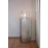 Dekorativní svícen/sloup CANDELA, hliníkový kompozit, výška 100 cm, stříbrná metalíza