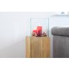 2257 12 dekorativni svicen sloup candela drevo vyska 80 cm hnedy candela