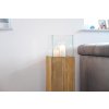 2257 16 dekorativni svicen sloup candela drevo vyska 80 cm hnedy candela