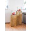 2260 15 dekorativni svicen sloup candela drevo vyska 100 cm hnedy candela