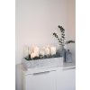 2269 10 dekoracni svicen candelito sklolaminat sirka 50 cm stribrny lesk