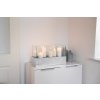 2269 16 dekoracni svicen candelito sklolaminat sirka 50 cm stribrny lesk