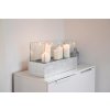 2269 17 dekoracni svicen candelito sklolaminat sirka 50 cm stribrny lesk