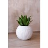 Designový květináč VITRO, sklolaminát, průměr 50 cm, bílý