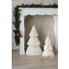 111412 5 dekorativni vanocni stromek papel tree papir prumer 52 x vyska 80 cm bila papel tree